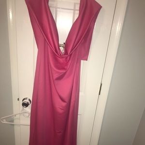Pink off the shoulder dress